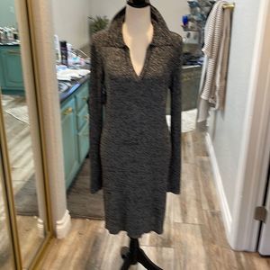 Trina Turk black and silver dress size large